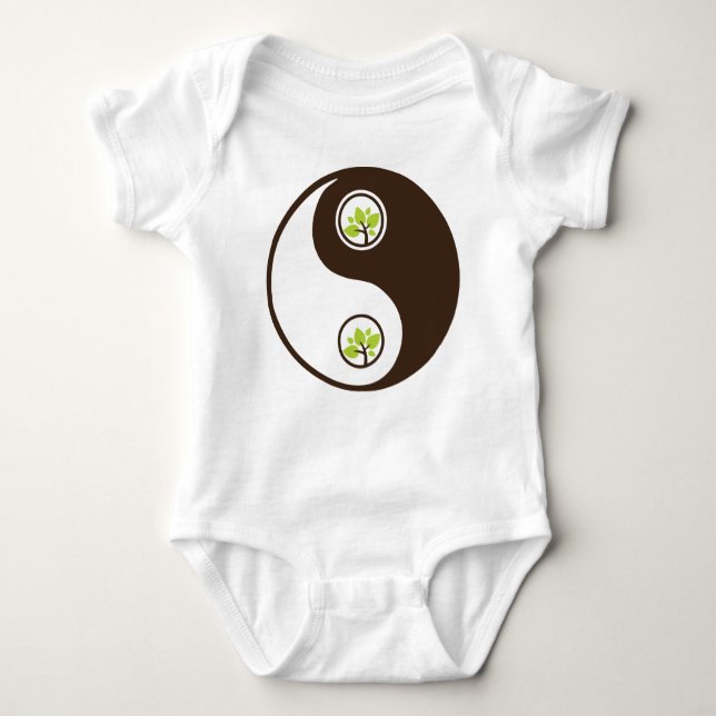 Body Para Bebê Yin Yang Planet Shirts (Frente)