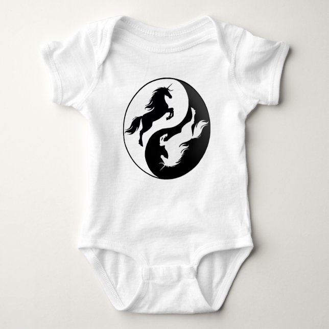 Body Para Bebê Yin Yang Unicorn Baby One Piece (Frente)