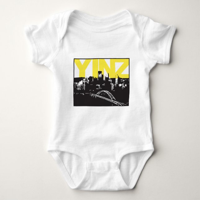Body Para Bebê Yinz Pittsburgh (Frente)
