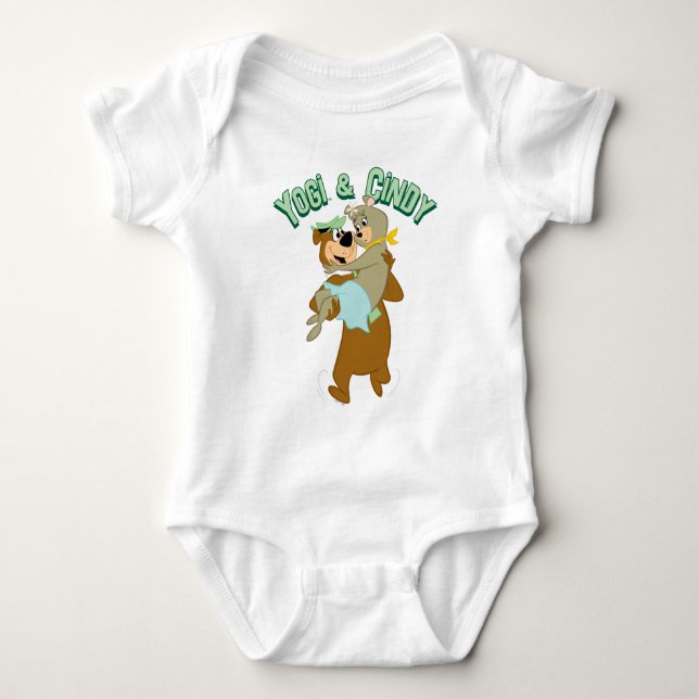 Body Para Bebê Yogi Bear Carregando Cindy Bear (Frente)