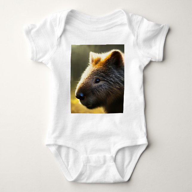 Body Para Bebê Young Australian Wombat, Baby Bodycase (Frente)