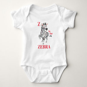 Body Para Bebê Z é para ZEBRA Whimsical