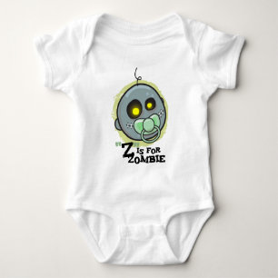Body Para Bebê "Z" é para Zombie com Pacificador (meninos) Creepe