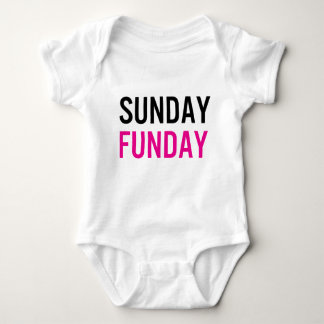 Body Para Bebê Zazzle Sunday Funday Baby One Piece