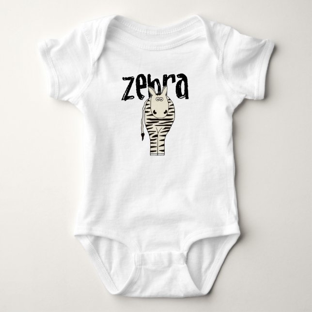 Body Para Bebê Zebra (Frente)