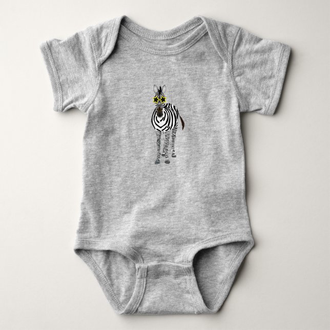 Body Para Bebê Zebra Baby Bodface (Frente)