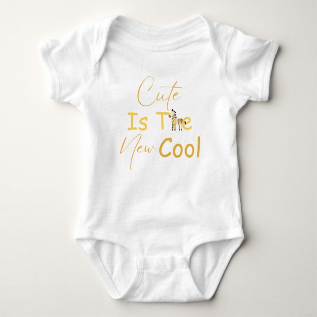 Body Para Bebê Zebra Baby Clothes Cute Quote Cool Humor Stripes (Frente)