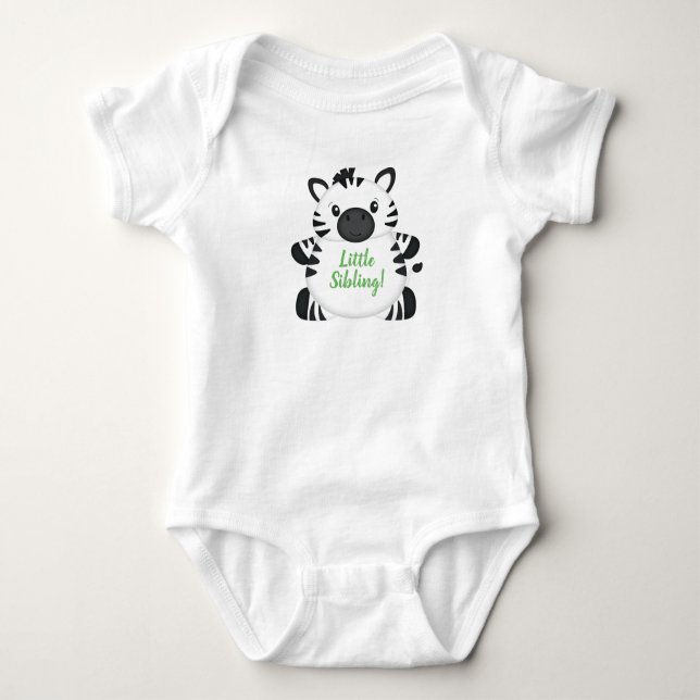 Body Para Bebê Zebra Chá de fraldas Green (Frente)