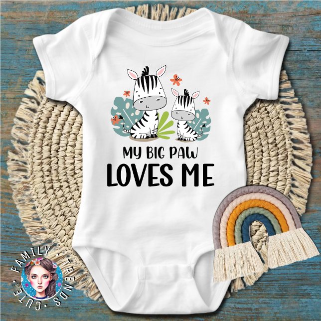 Body Para Bebê Zebra Minha Grande Pata Me Ama (Criador carregado)