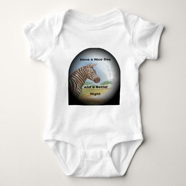 Body Para Bebê Zebra Portrait, Amboseli: O Espírito da Savana (Frente)