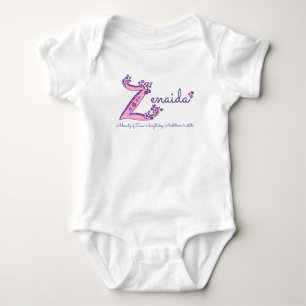 Body Para Bebê Zenaida Girl Z name significa custom tee