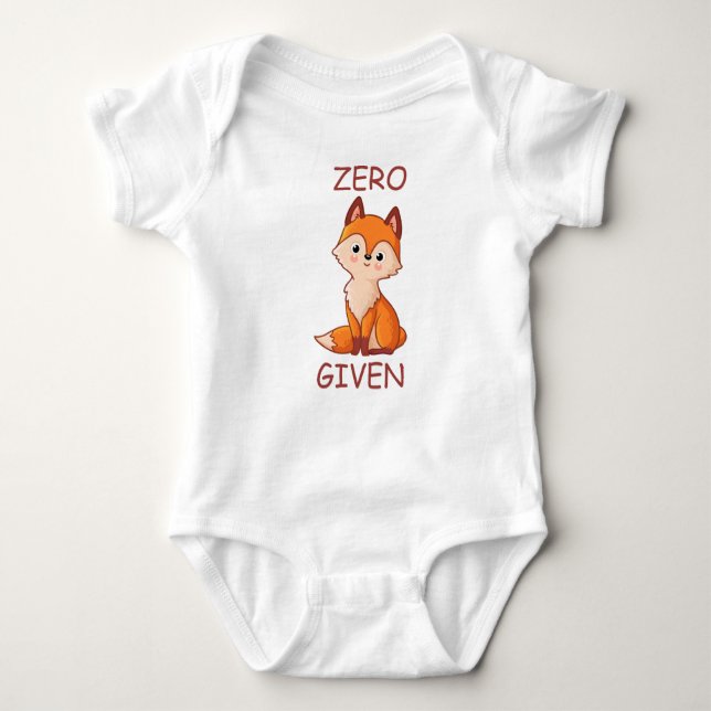 Body Para Bebê Zero Dado Fox (Frente)