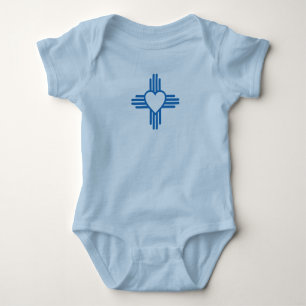 Body Para Bebê Zia Heart Baby Blue