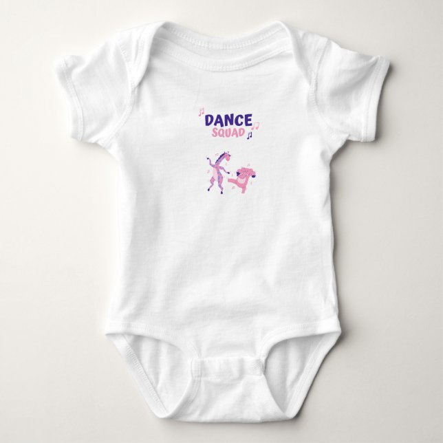 Body Para Bebê Ziraffe do esquadrão da dança e (Frente)