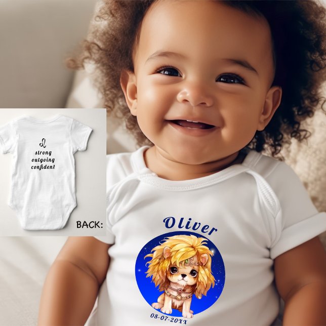 Body Para Bebê Zodiac Leo (Criador carregado)