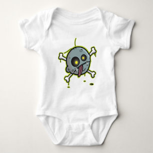 Body Para Bebê Zombi com o Creeper da criança dos Crossbones
