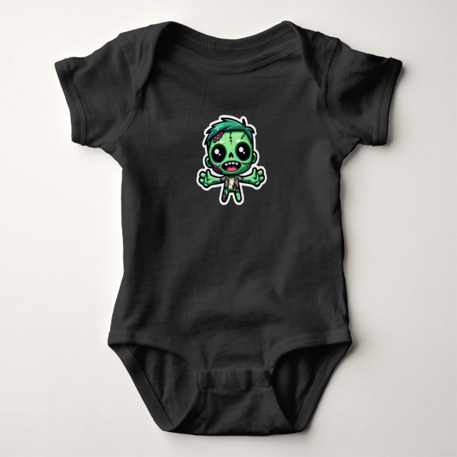 Body Para Bebê Zombie engraçado (Frente)