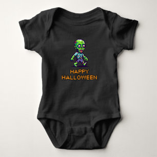 Body Para Bebê Zombie Halloween engraçado de 8 bits