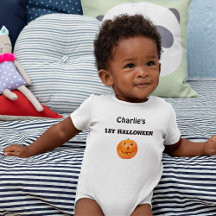 Body para o primeiro Halloween do bebê Nome do Beb