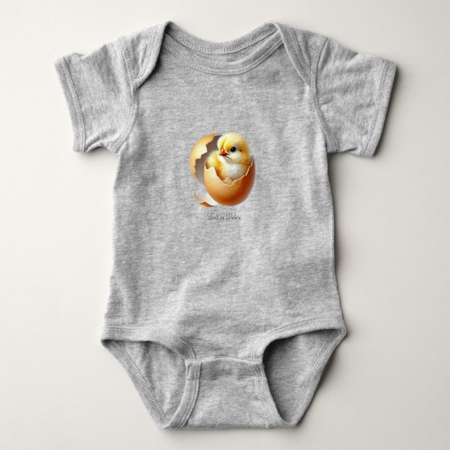 Body Pequeno para Bebê com Pintinho Nascente (Frente)