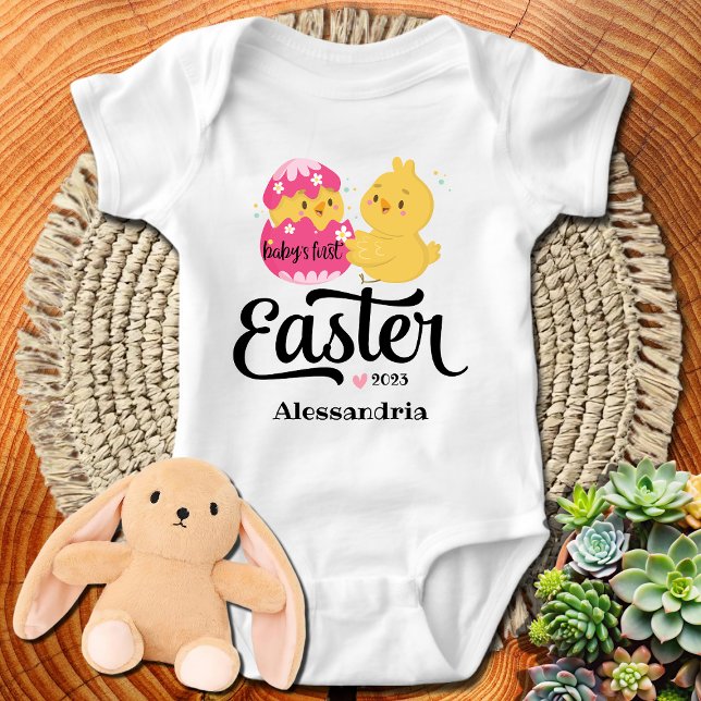 Body Personalizado de Bebê para o Primeiro Páscoa (Criador carregado)