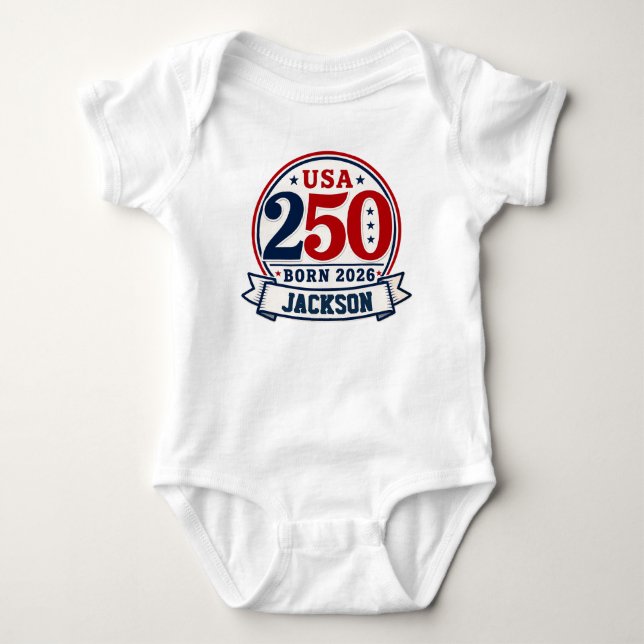 Body Personalizado EUA 250 para Bebê (Frente)