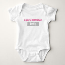 Body Personalizado FELIZ ANIVERSÁRIO para Bebê