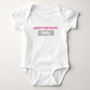 Body Personalizado FELIZ ANIVERSÁRIO para Bebê