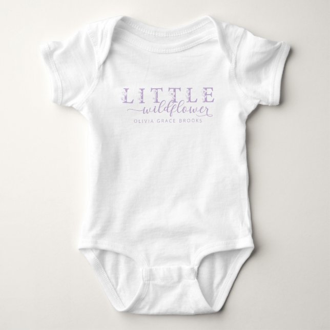 Body Personalizado Little Wildflower para Bebê (Frente)