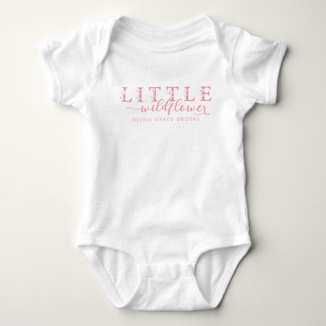 Body Personalizado Little Wildflower para Bebê (Frente)