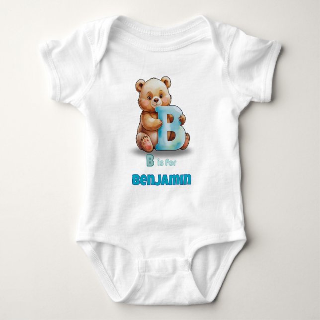 Body Personalizado para Bebê – B é de Urso (Frente)