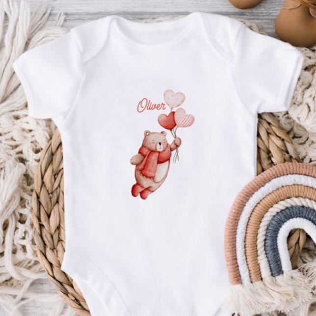Body Personalizado para Bebê com um Teddy em Aquar (Criador carregado)