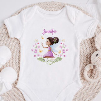 Body Personalizado Para Bebê Menina Com Uma Fada