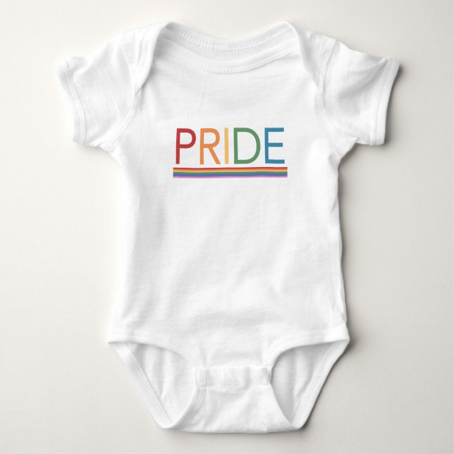 Body PRIDE Arco-íris para Bebê (Frente)