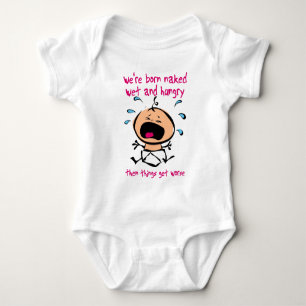 Body Romper para Bebê Molhado de Fome ao Nascer