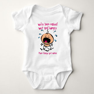 Body Romper para Bebê Molhado de Fome ao Nascer