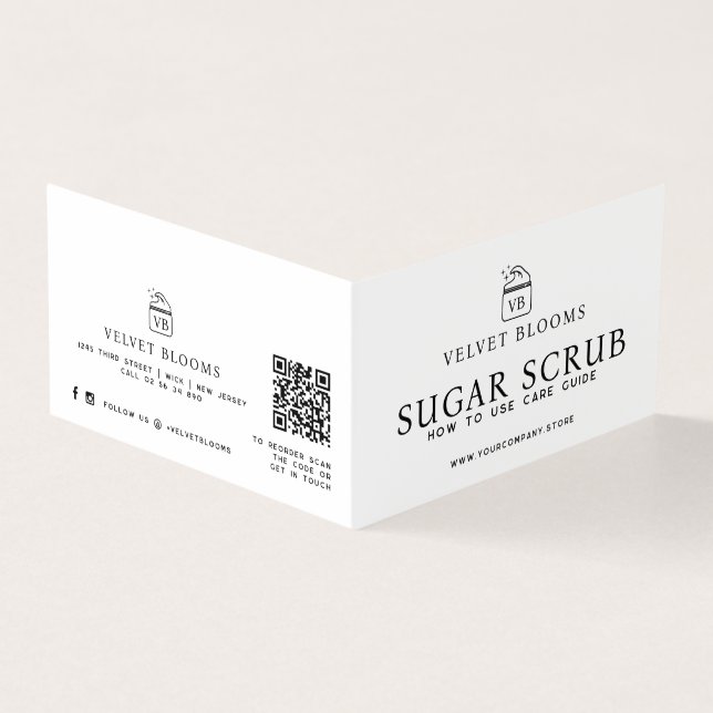 Body scrub packaging insert care marketing (Exterior)