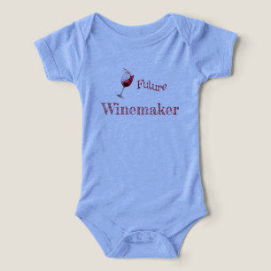 Bodysuit de Bebê Amante de Vinho Divertido Futuro