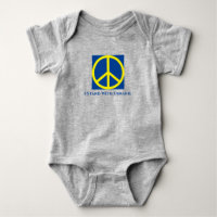 Bodysuit de Bebê Camiseta Eu Apoio a Ucrânia