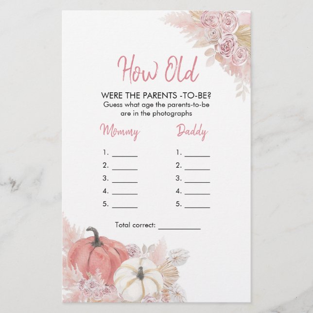 Boêmia Cai no Amor Pumpkin Quão Velhos Pais (Frente)