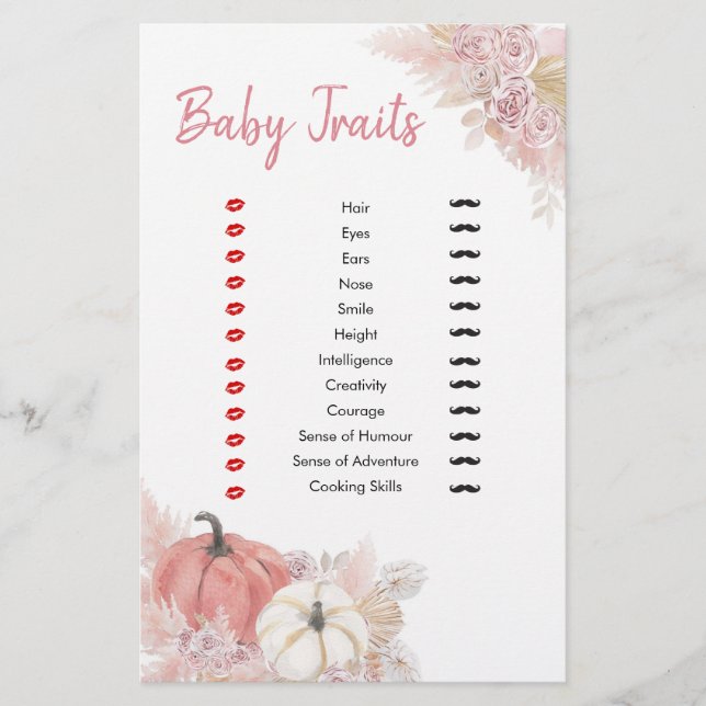 Boêmia Cai no Amor Traços de Bebê de Abóbora (Frente)