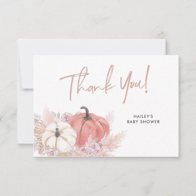 Boêmia cai no Cartões de agradecimentos de abóbora (Frente)