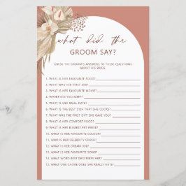 Boêmia, o que o noivo disse chá de panela