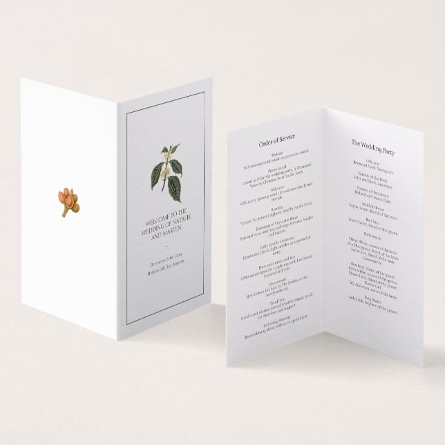 Boêmia - Rustic Winter Coffee Plant Convite (Interior e exterior)