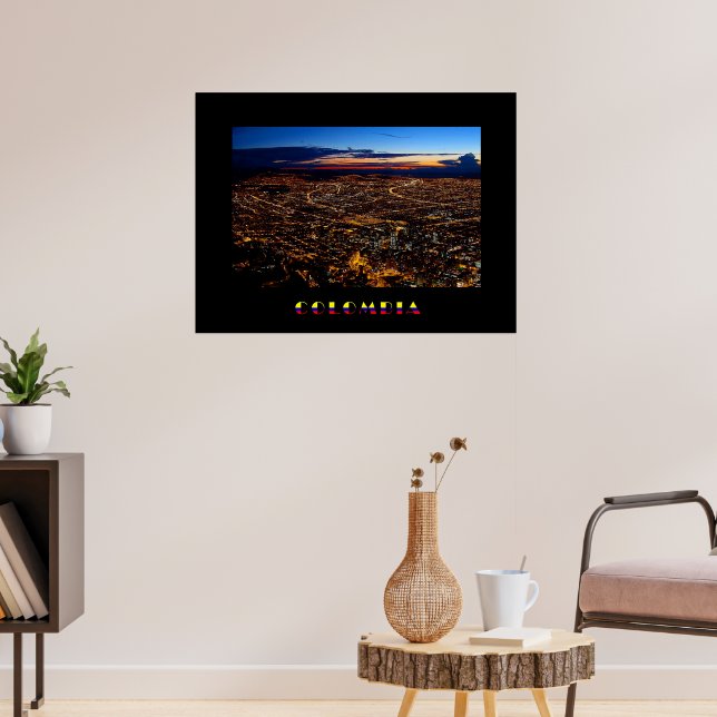 Bogotá Night Panorama Poster (Sala de Estar 3)