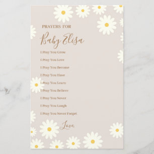 Bohemain Daisy Floral Prayers para Bebê