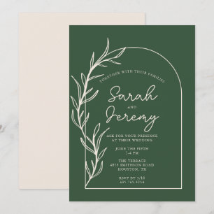 Bohemian Arch Evergreen Wedding Convite