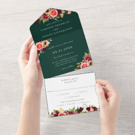 Bohemian Blooms Casando Tudo Em Um Convite