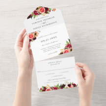 Bohemian Blooms Casando Tudo Em Um Convite