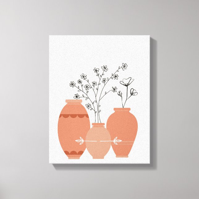 Bohemian Boho Art Abstrato Stretch Canvas Print (Frente)